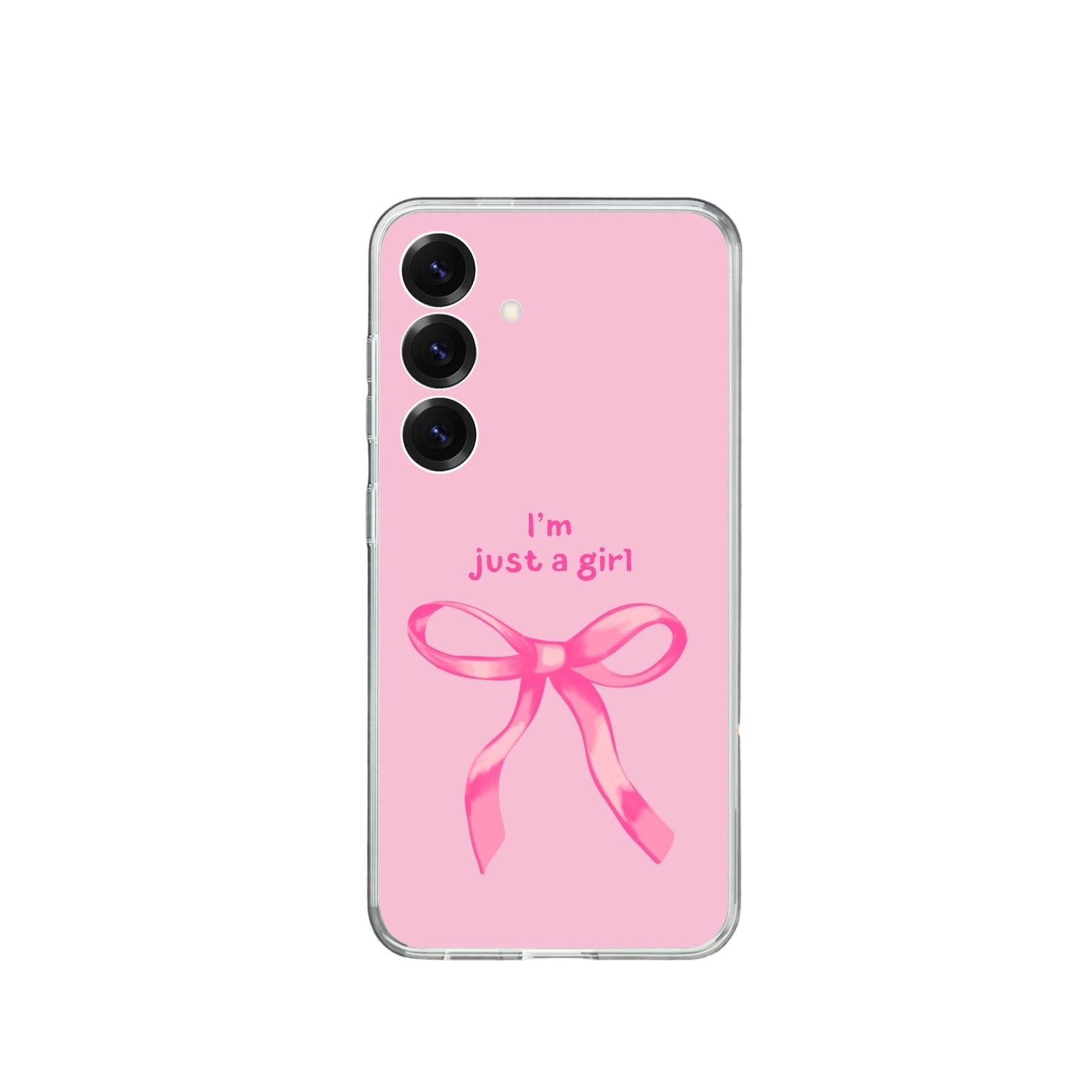 I am just a Girl Pink Coquette Silicone Phone Case