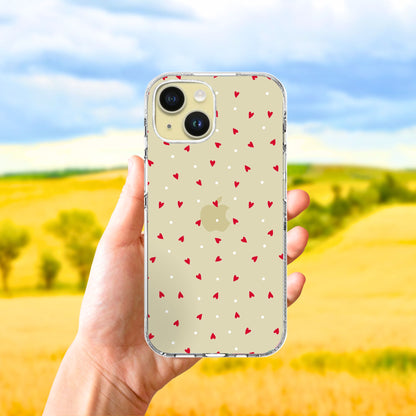 Clear Silicone Case Cute hearts