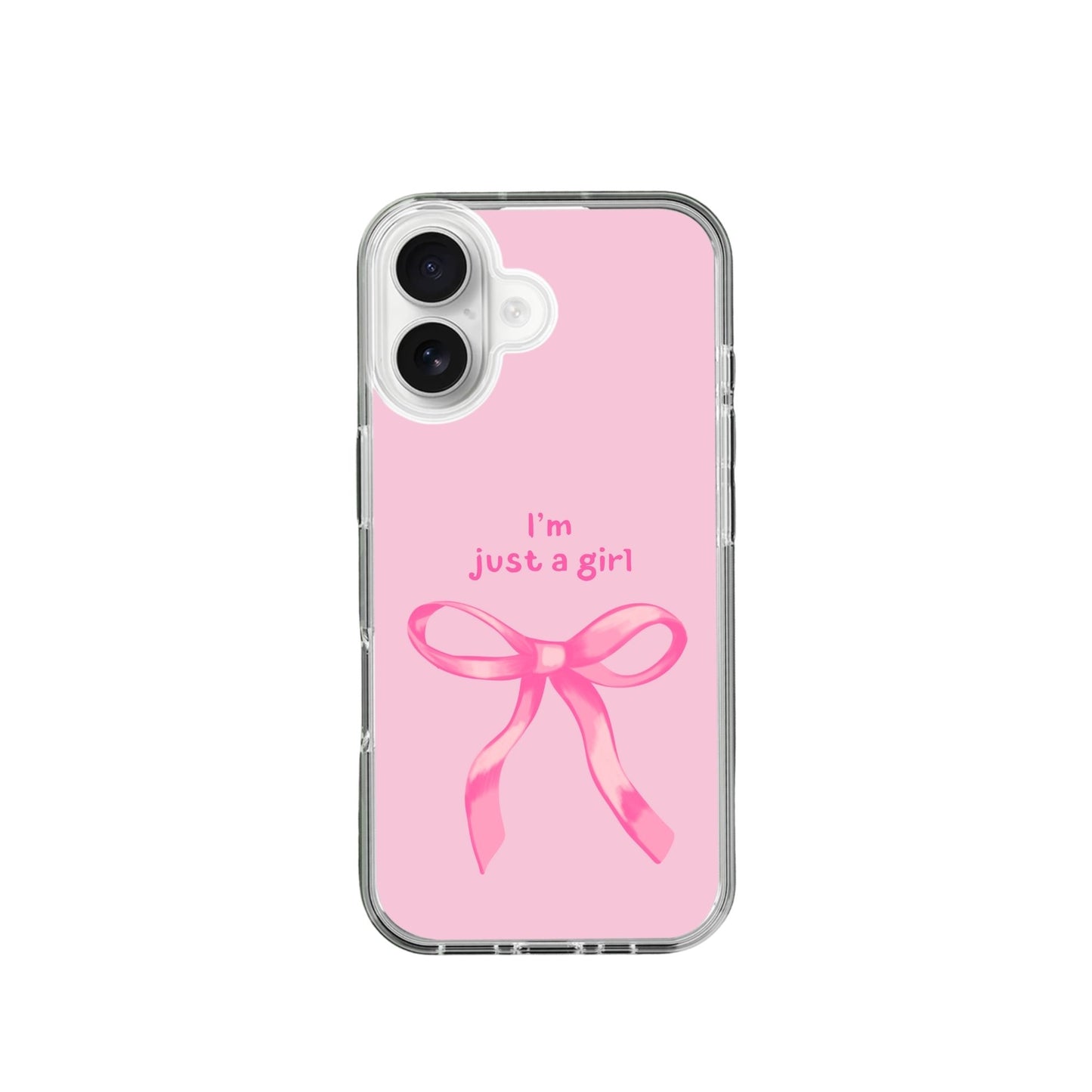 I am just a Girl Pink Coquette Silicone Phone Case