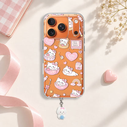 Cute Day Kitten Silicone Case with Cute Charm