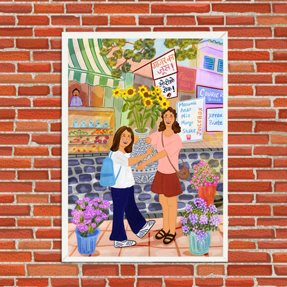 Best Friends on a day out Wall Art