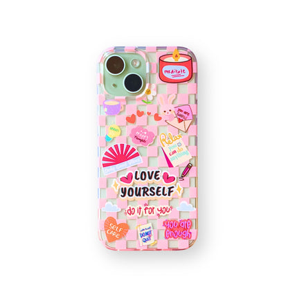 Clear Silicone Case Love Yourself