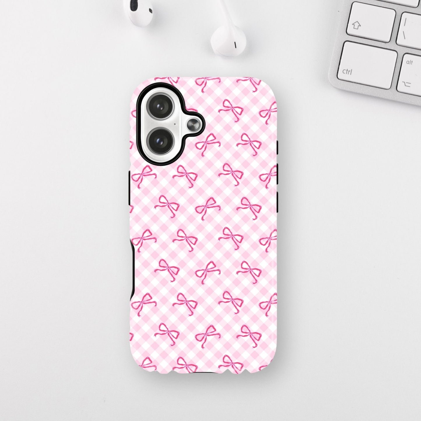 Pink Bow Pattern on Pink Armour Case