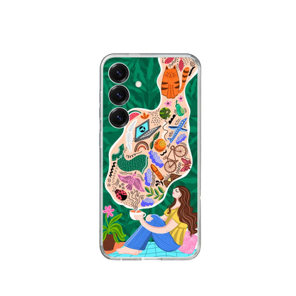 Silicone Phone Case - Morning chai doodle