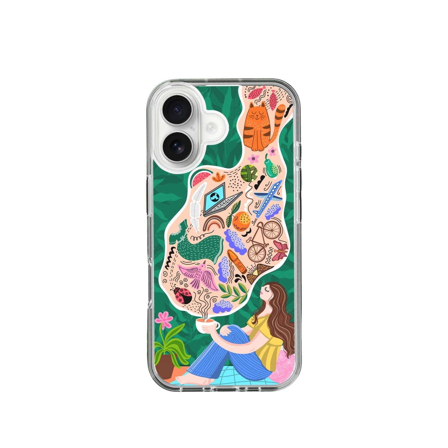 Silicone Phone Case - Morning chai doodle