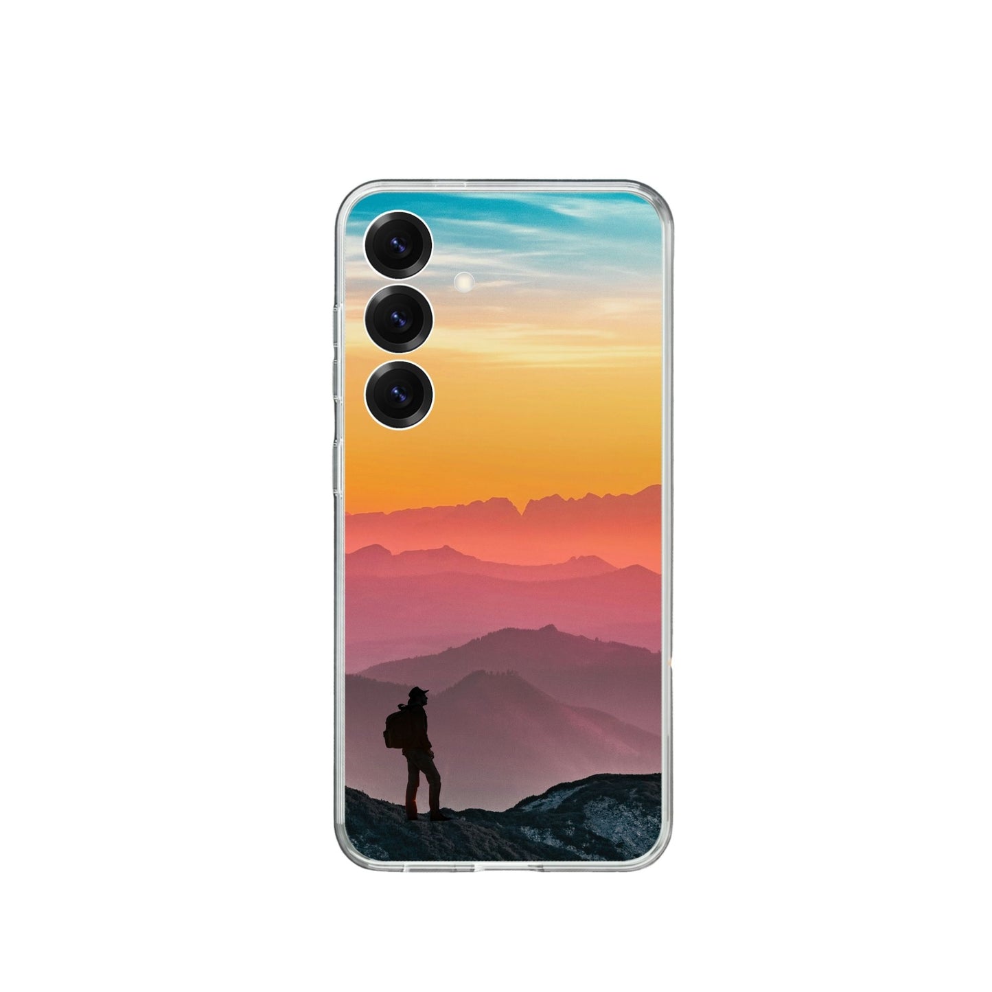 Traveller at sunset aesthetic Silicone case