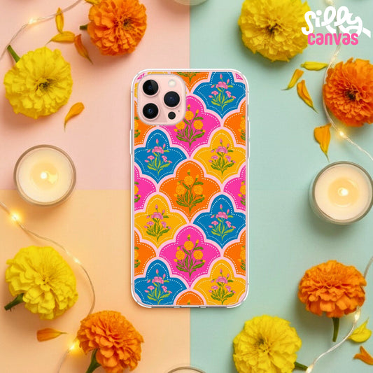 Clear Silicone Case Rang Mahal Ethnic Pattern