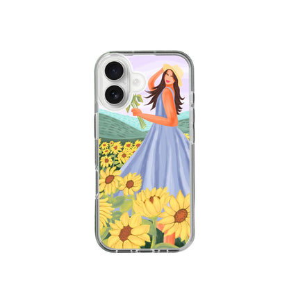 Silicone Phone Case - Girl in Sunflower field