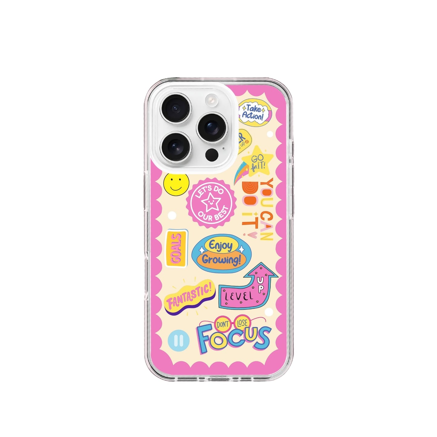 Self Care Silicone Phone Case - Stickers