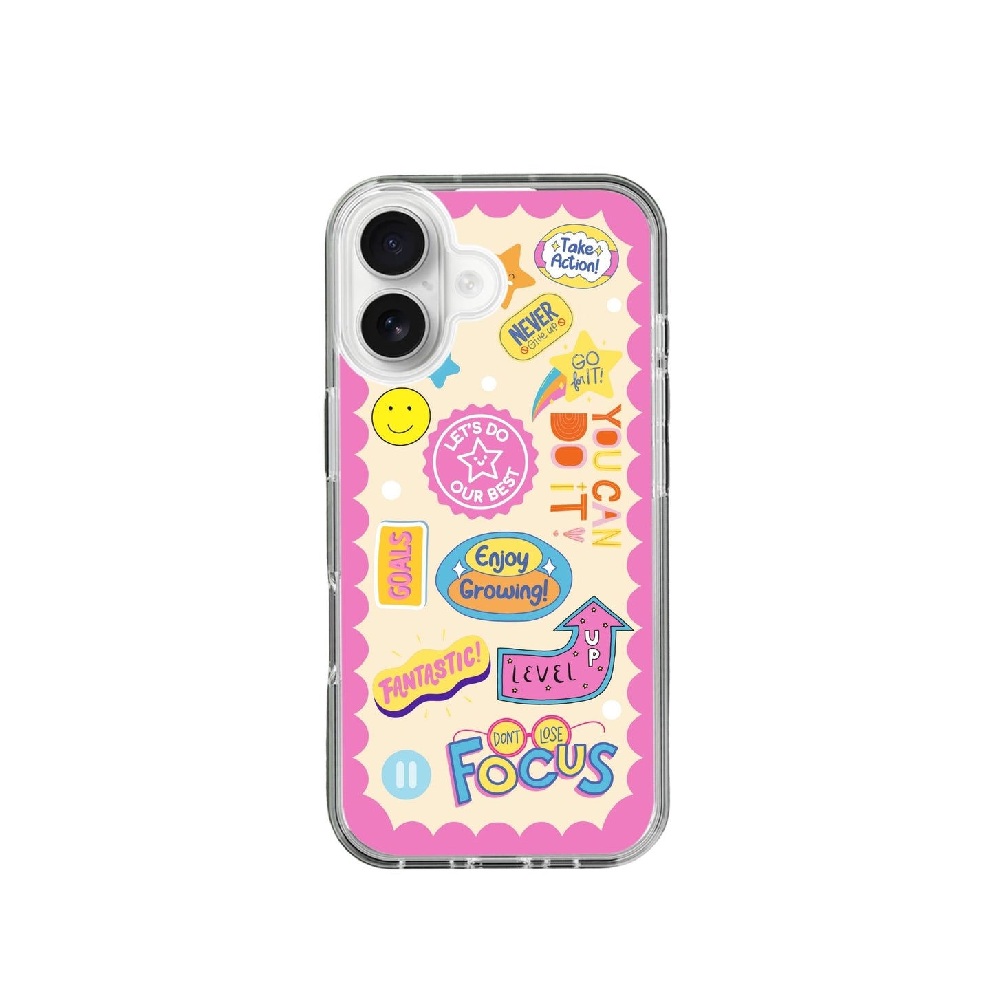 Self Care Silicone Phone Case - Stickers