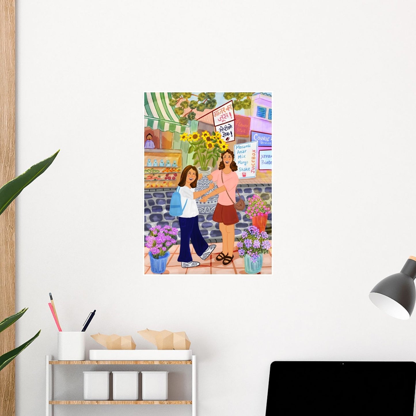 Best Friends on a day out Wall Art