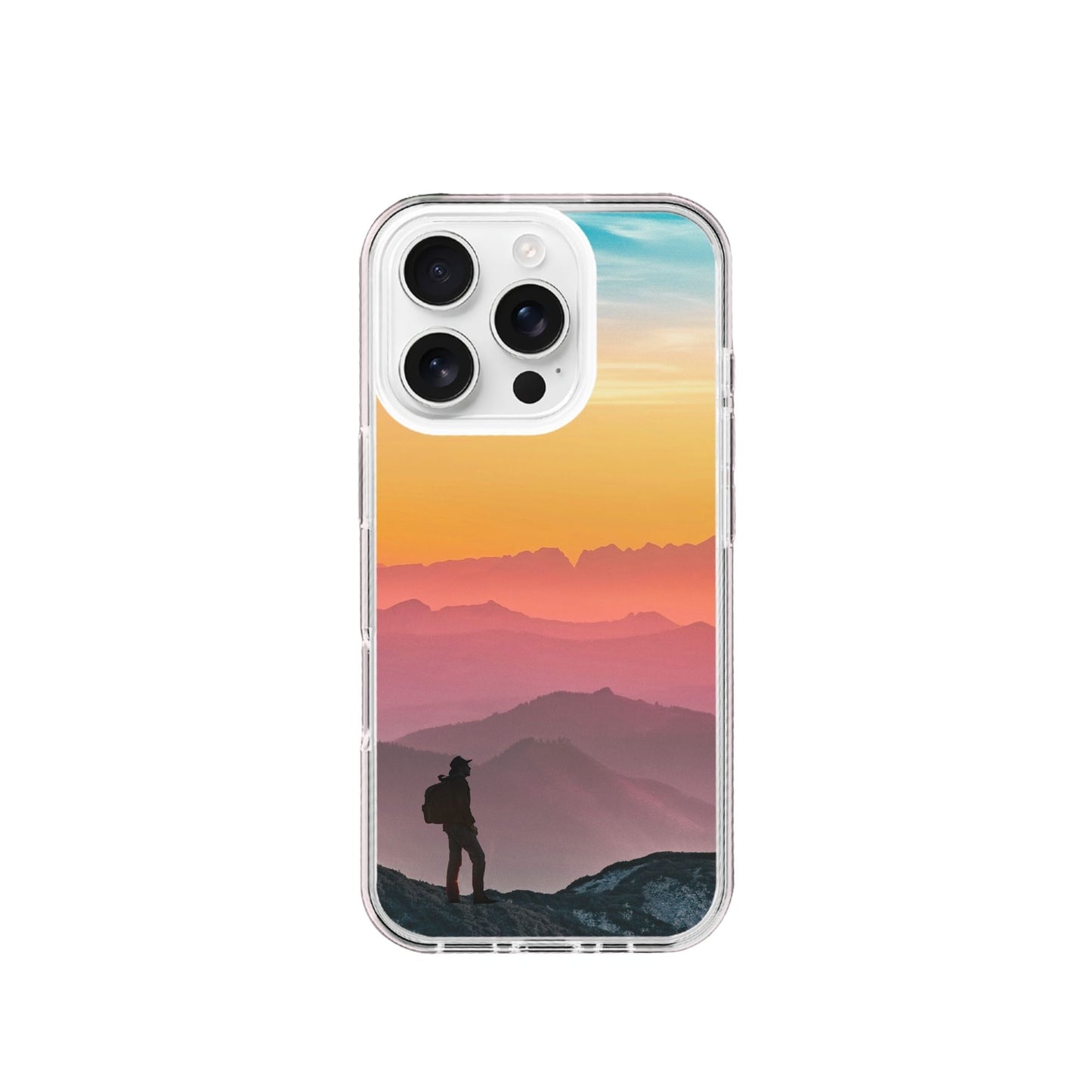 Traveller at sunset aesthetic Silicone case