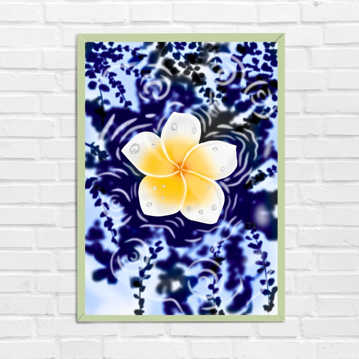 Bright Flower in Rain Self Care Wall Art