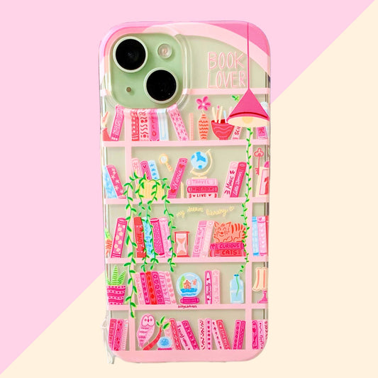 Sale Pink Booklover Clear Soft Silicone Case
