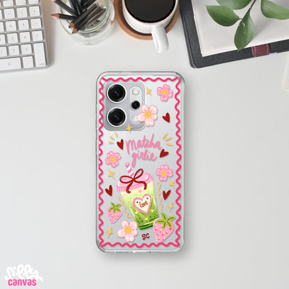 Matcha Girlie Silicone Clear Case