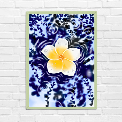 Bright Flower in Rain Self Care Wall Art