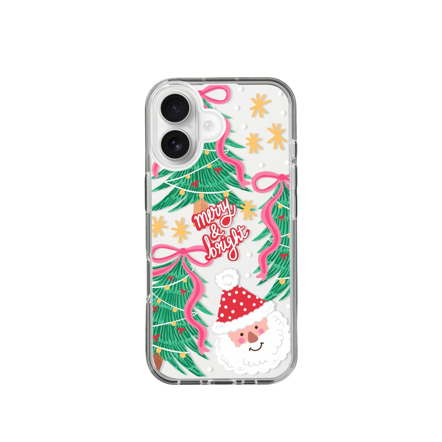 Clear Silicone Case Christmas Santa Claus