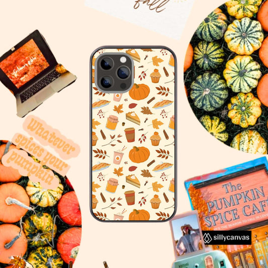 Pumpkin Pattern Glass Phone Case