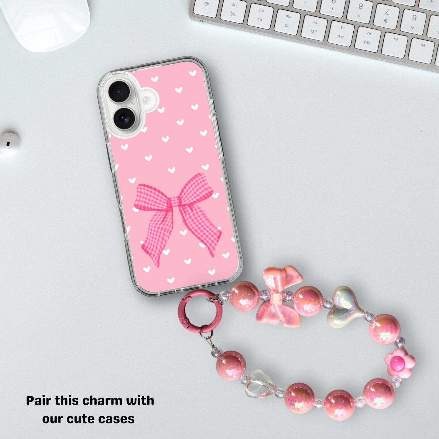 Hearts & Bows Cute Phone & Bag Fashion Charm