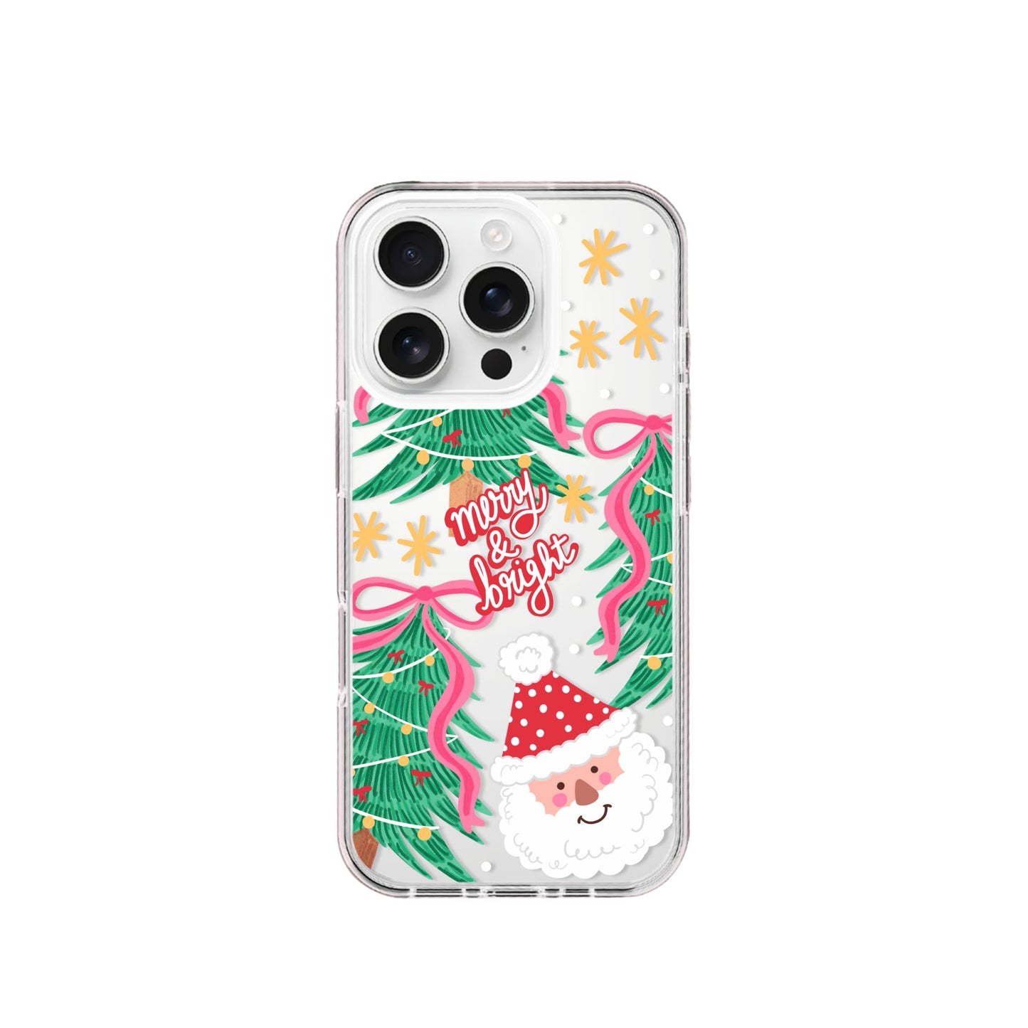 Clear Silicone Case Christmas Santa Claus