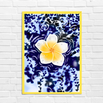 Bright Flower in Rain Self Care Wall Art