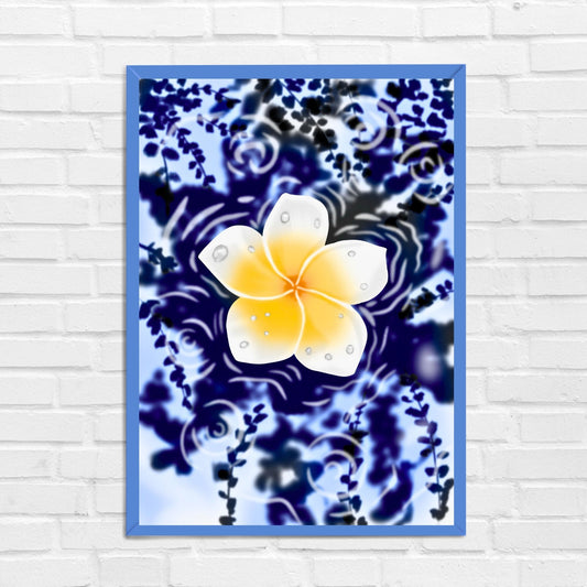 Bright Flower in Rain Self Care Wall Art