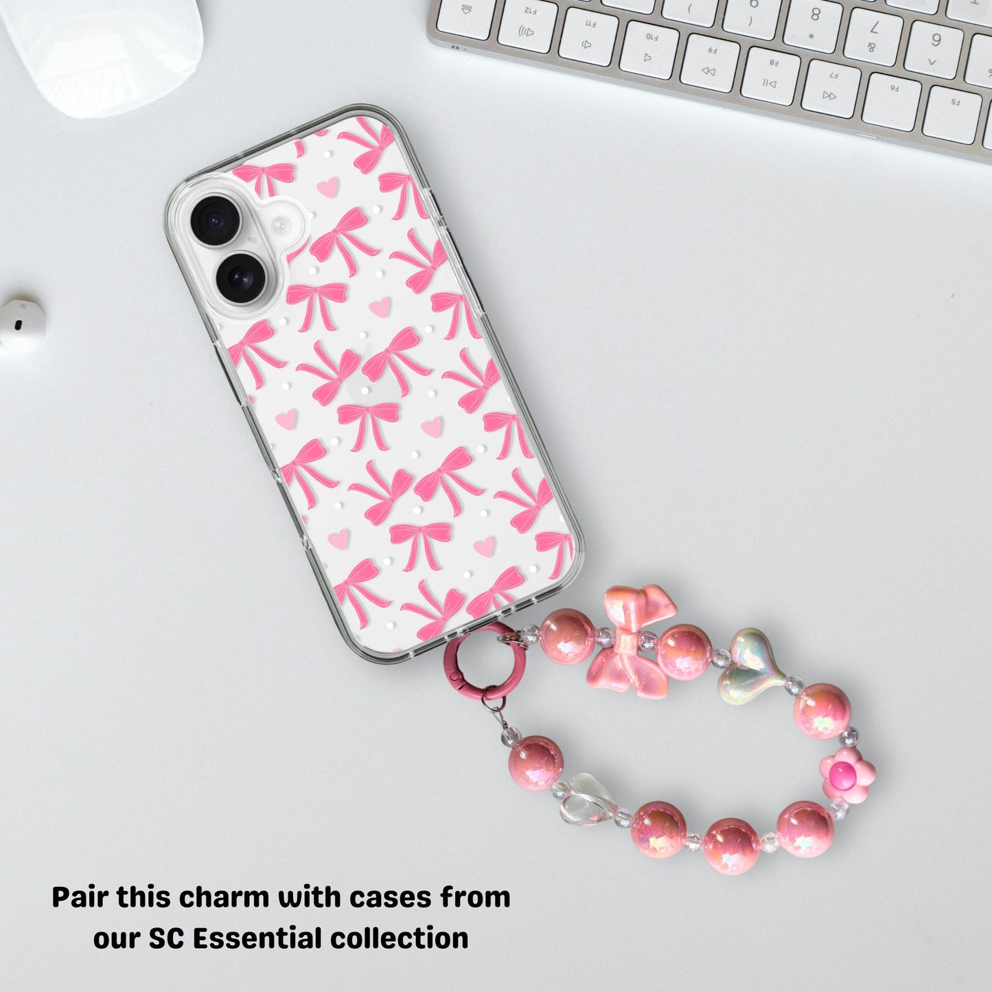 Hearts & Bows Cute Phone & Bag Fashion Charm