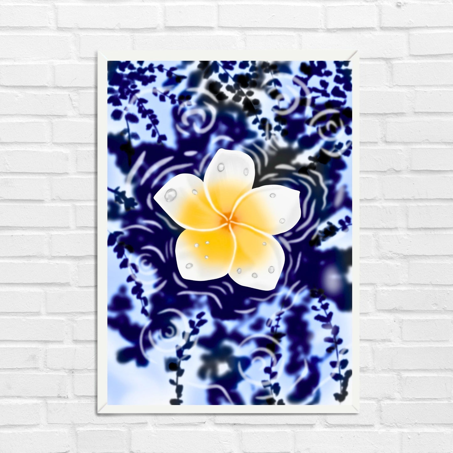 Bright Flower in Rain Self Care Wall Art