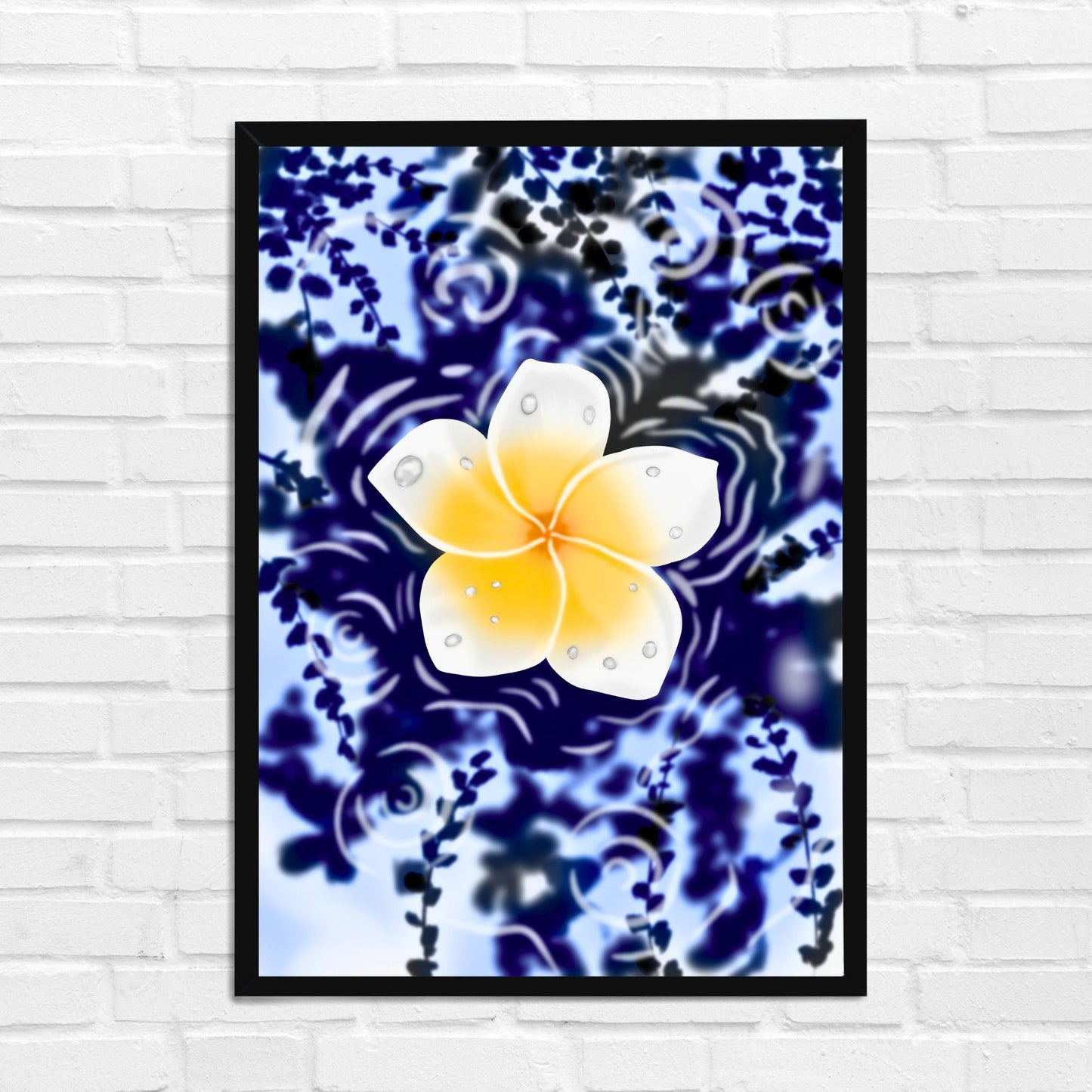 Bright Flower in Rain Self Care Wall Art