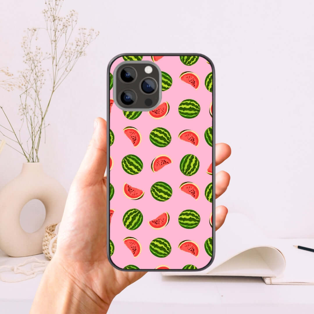 Watermelon love Pop Pink Glass Case