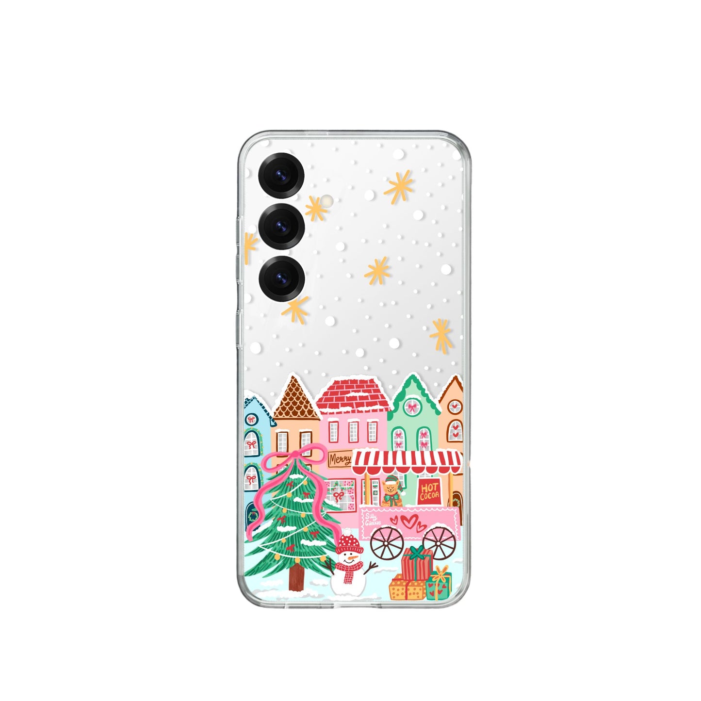 Clear Silicone Case Christmas Village