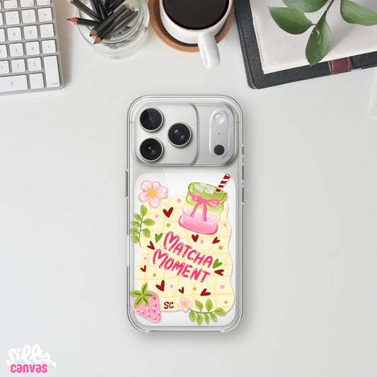 Matcha Moment Silicone Clear Case