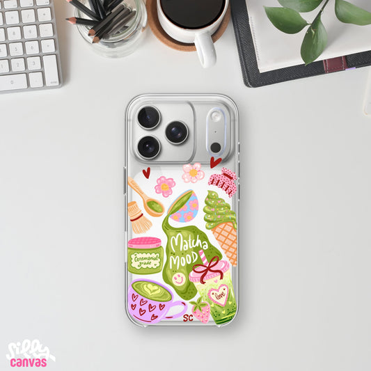 Matcha Mood Clear Silicone Case