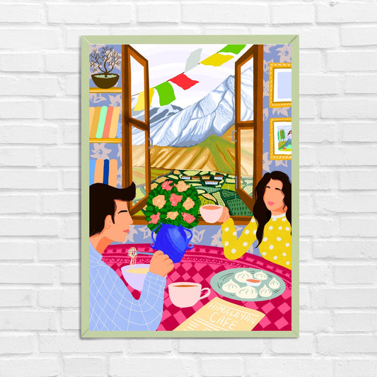 Mountain Travellers & Pahaadi Momo Travel Wall Art