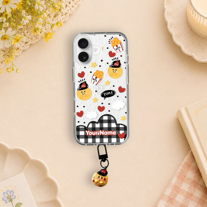 KFC Clear Silicone Phone Case with Small Charm