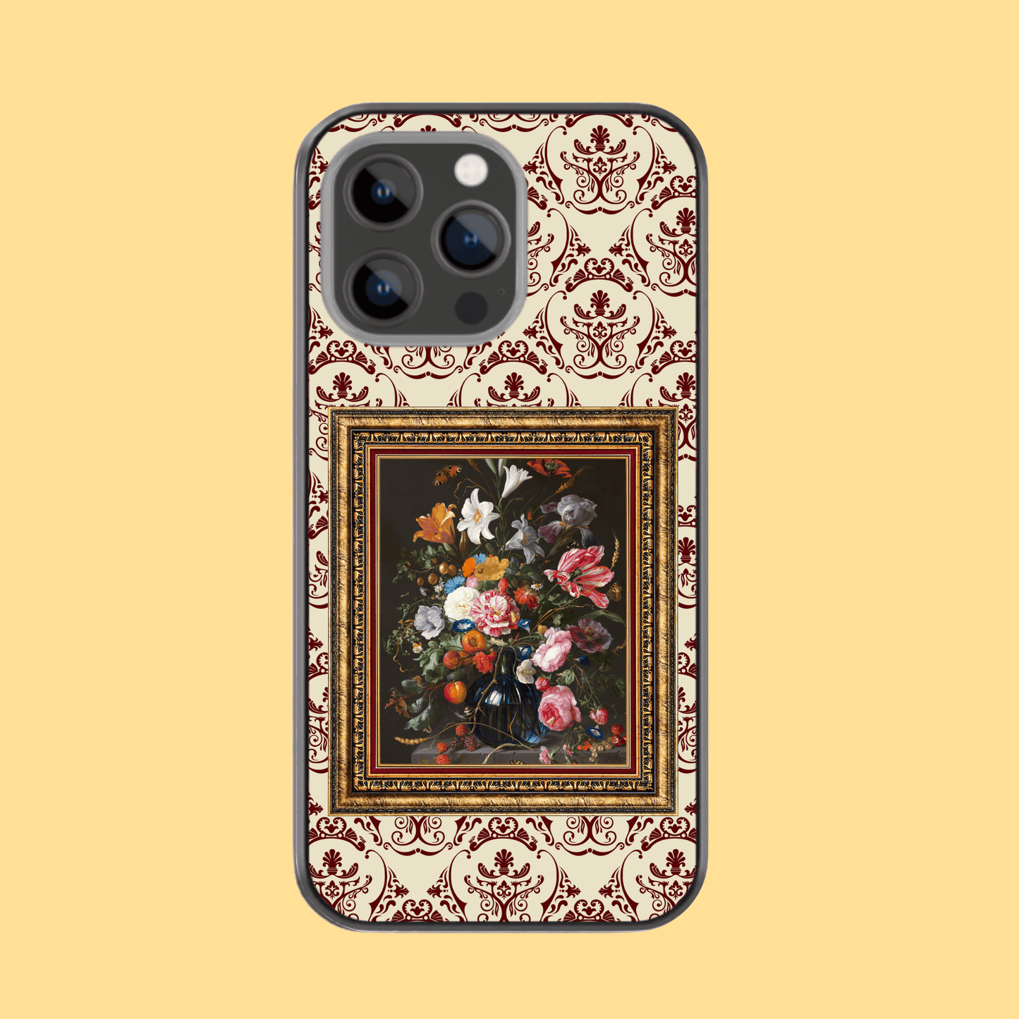 Aesthetic Art Glass Case - Vintage Flower