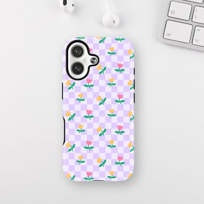 Purple Tulip Checkers Armour Case