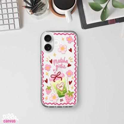 Matcha Girlie Silicone Clear Case