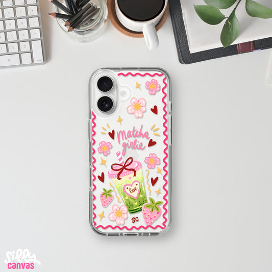 Matcha Girlie Silicone Clear Case