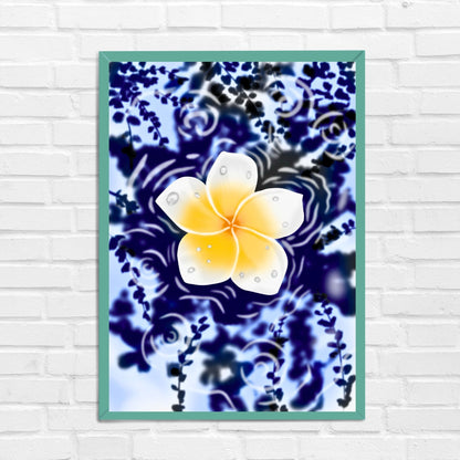 Bright Flower in Rain Self Care Wall Art