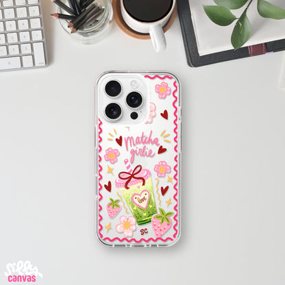 Matcha Girlie Silicone Clear Case