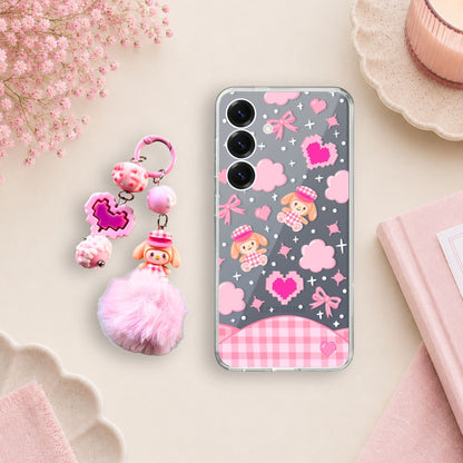 Kawaii Melody Clear Silicone Phone Case with Charm