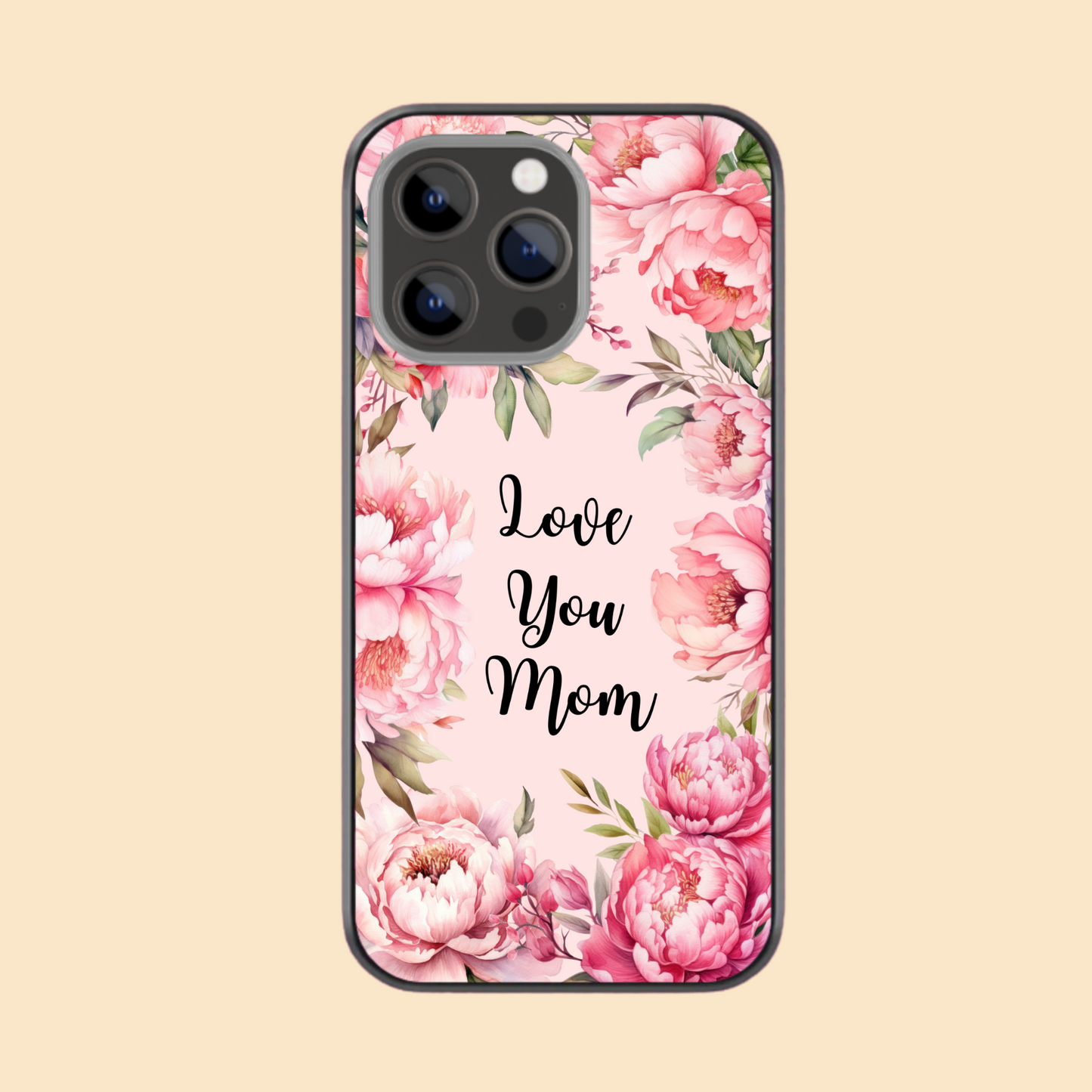 Love you Mom with Flowers