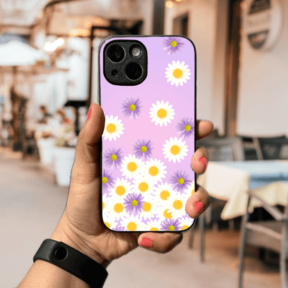 Floral Glass Phone Case Daisies
