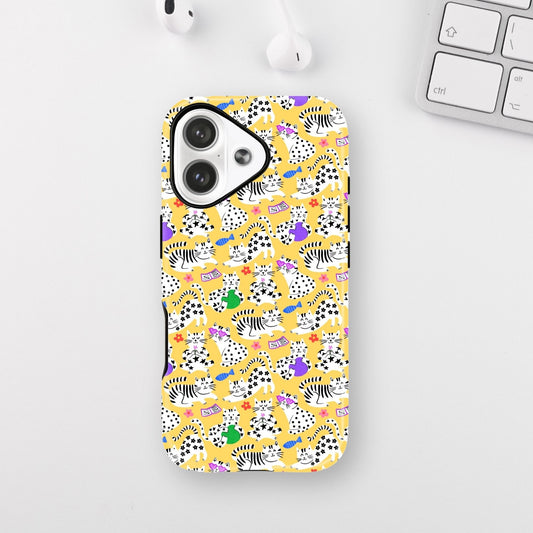 Happy Cats Yellow Armour Case