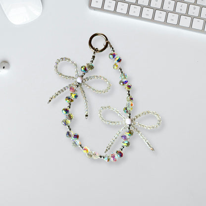 Little Black Bows Charm Case - Silicone Clear Case with Charm