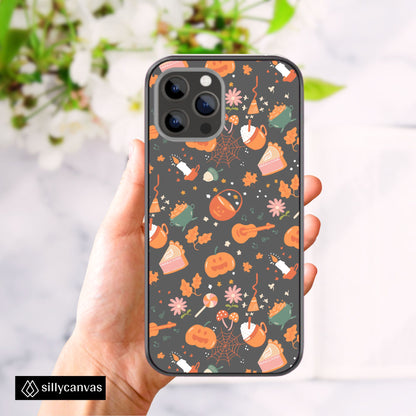 Halloween Pattern Glass Phone Case