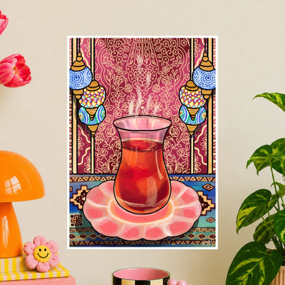 Cozy Tea Cup Travel Wall Art