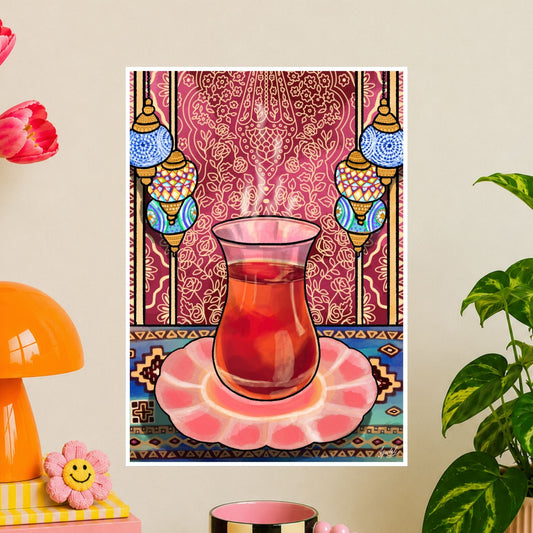 Cozy Tea Cup Travel Wall Art