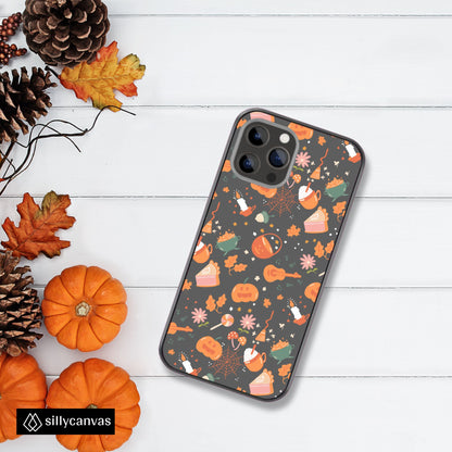 Halloween Pattern Glass Phone Case